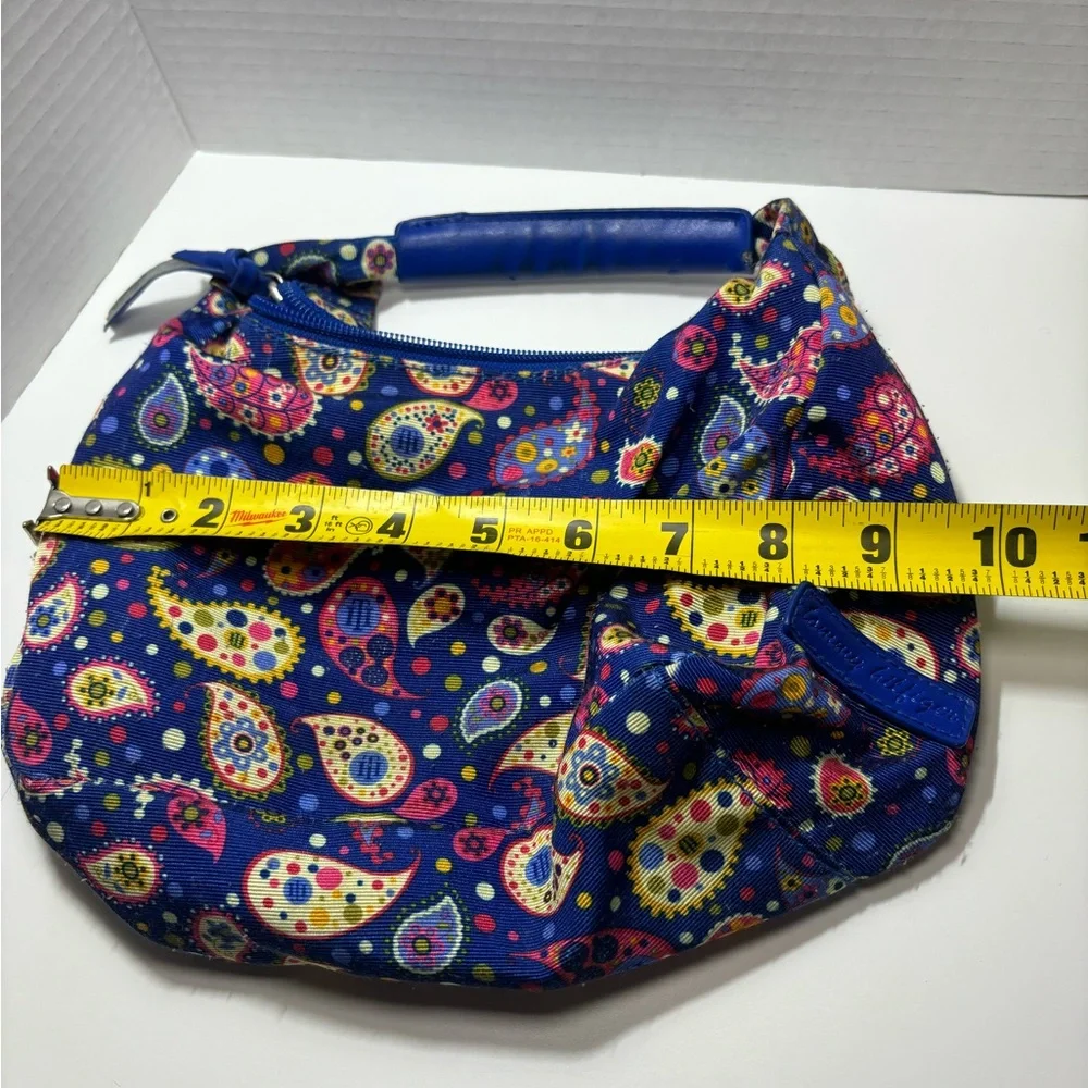 Vintage Tommy Hilfiger Blue Paisley HT logo Tote Bag Nylon Changeable Shape - Picture 4 of 13